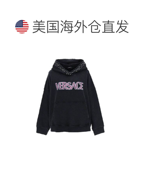 自营Versace Cotton Women's Sweatshirt - black 美国奥莱直发