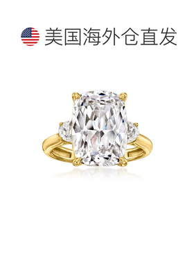 自营Ross-Simons CZ Ring in 18kt Gold Over Sterling - white