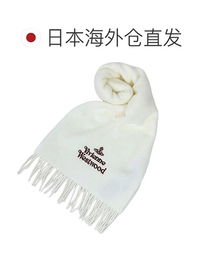 日本直邮VivienneWestwood西太后围巾女士星印花流苏羊毛刺绣围脖