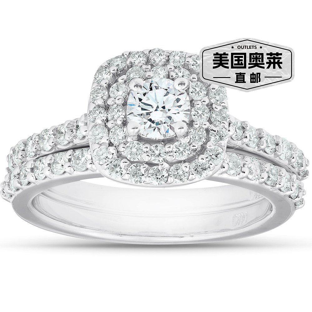 pompeii31 1/10Ct Cushion Halo Diamond Halo Engagement Weddin-图0