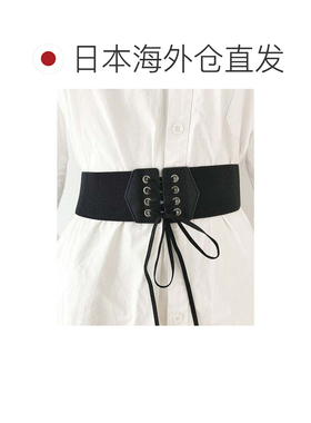 日本直邮束腰带 黑色 宽幅弹力 塑身风格