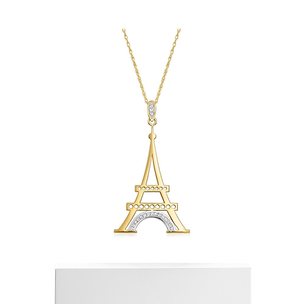 Ross-Simons 14kt Yellow Gold Eiffel Tower Pendant Necklace W - 图3