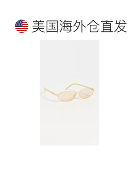 美国直邮Jacquemus 女士 Alba 椭圆形太阳眼镜 yellow黄色 舒适时
