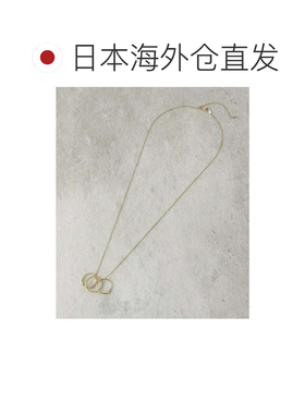 日本直邮手套 grove 三连滑动戒指项链 银色 006