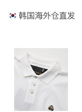 韩国直邮MOOSE KNUCKLES慕斯纳可兹上装T恤白色徽标翻领Polo衫