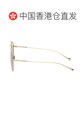 1h可退 香港直邮Gucci 古驰 女士 金色 Bamboo Metal 太阳镜 GG20
