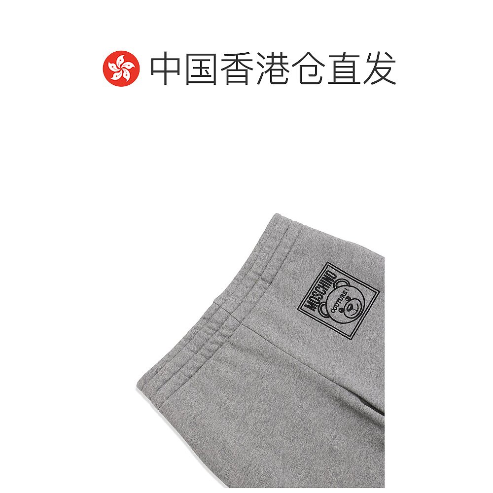 香港直邮MOSCHINO 女士灰色小熊徽标运动裤 A0311-5527-4507 - 图1