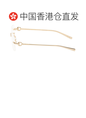 香港直邮Gucci 古驰 男士 金色 Horsebit Top Bar 眼镜 GG1703O00