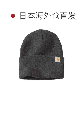 日本直邮Carhartt针织翻边毛线帽CT104597均码男女通用炭灰色