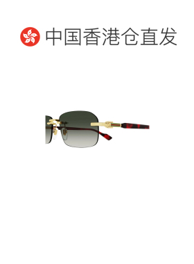 香港直邮GUCCI 男士眼镜 GG1221S006 SS2025 古驰 灰色矩形太阳镜