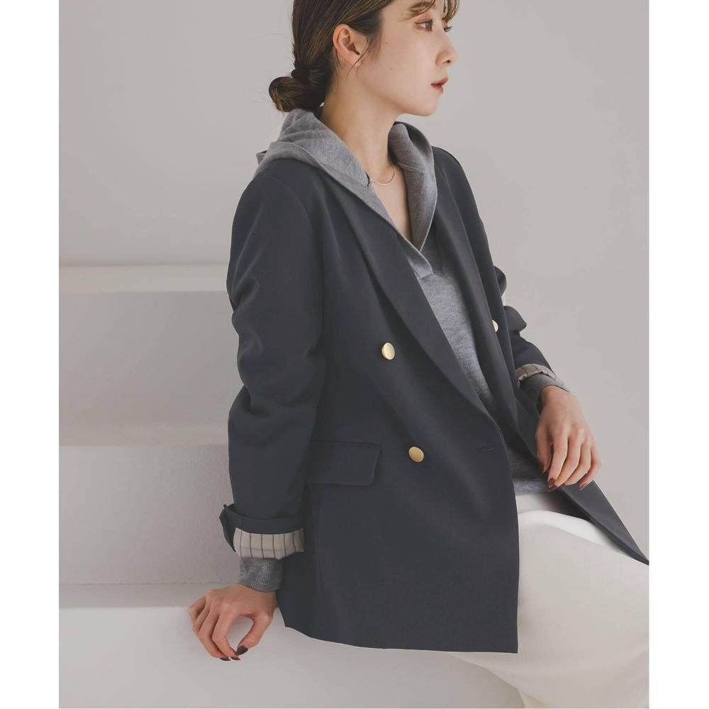 1h可退 日本直邮NOBLE 《26SS》浮纹斜纹布尖领西装夹克外套,淘宝优惠券,粉丝福利购,淘宝优惠卷