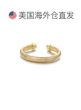 自营adornia14k Gold Plated Omega Coil Cuff - gold 美国奥莱直