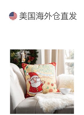 自营 safaviehNeve 枕头 - 香槟色/红色 美国奥莱直发