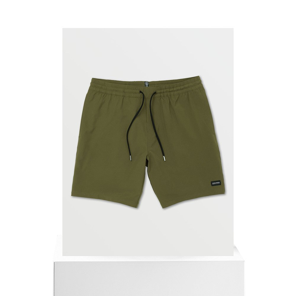 volcomStones Hybrid Elastic Waist Shorts - Military - milita - 图3