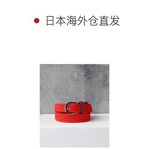 日本直邮florge 无级调节皮革与休闲网眼腰带 FL8218EW04679 腰带 - 图1