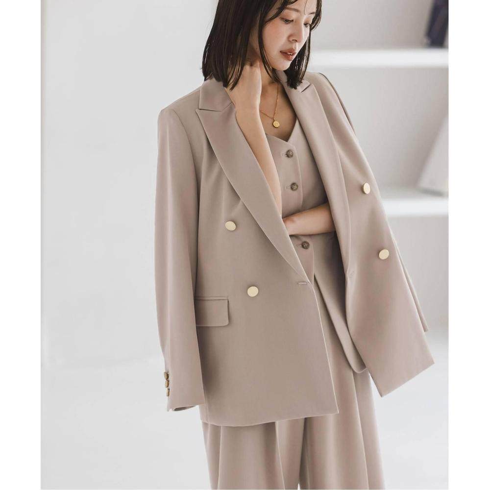 1h可退 日本直邮NOBLE 《26SS》浮纹斜纹布尖领西装夹克外套,淘宝优惠券,粉丝福利购,淘宝优惠卷