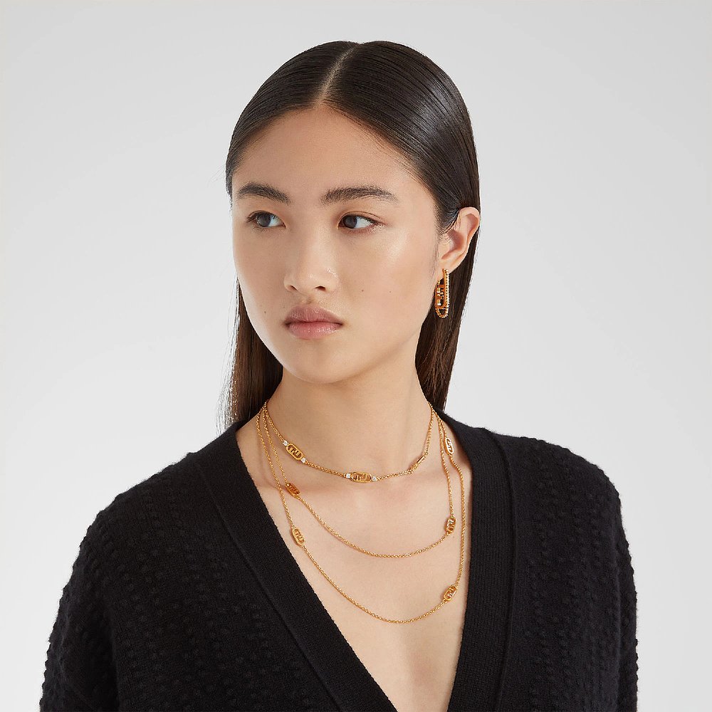 1h可退 欧洲直邮FENDI 芬迪 25秋冬 8AL190ATEPF089U 女士 项链 F - 图2