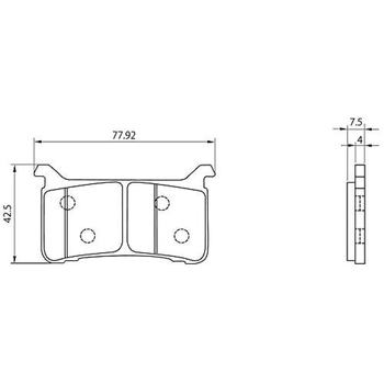 Japan direct mail daytona brake pad metal material ທົນທານແລະທົນທານຕໍ່ອຸນຫະພູມສູງ pad ຫ້າມລໍ້ຫນ້າລົດຈັກ 99849