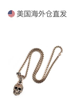 自营 Crucible Los Angeles Blue Stainless Steel 35mm Skull Ne