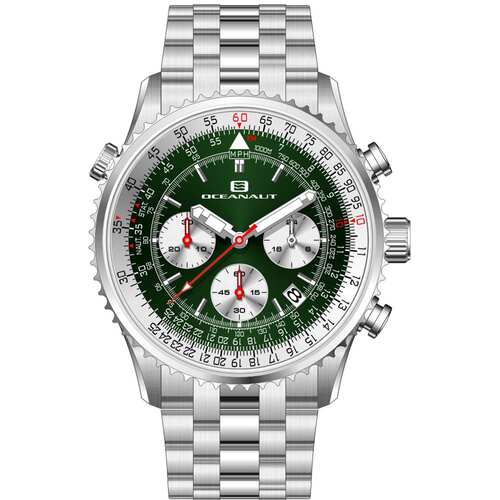 自营Oceanaut Men's Flight Green Round 46mm - green 美国奥莱 - 图0
