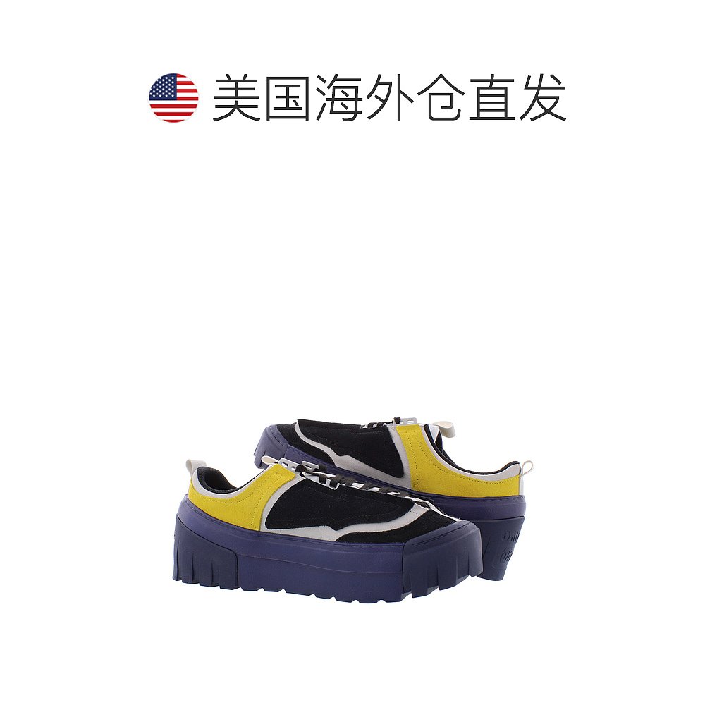 美国直邮Asics亚瑟士Chunky Runner Lo运动鞋蓝黄拼色潮流耐磨-图1