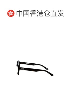 香港直邮BALENCIAGA 女士眼镜 BB0341O002 SS2024 黑色 猫眼框平