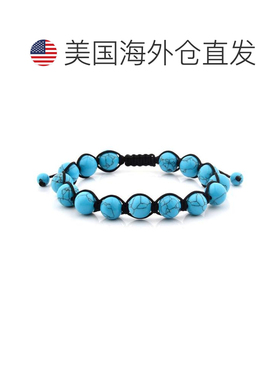自营Crucible 洛杉矶绿松石天然石抛光珠可调节手链 - 蓝色 美国