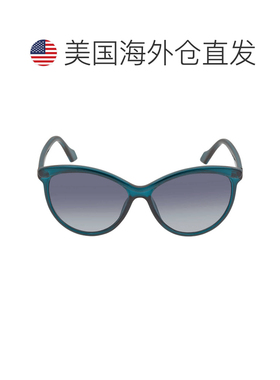 自营Calvin Klein Blue Gradient Cat Eye Ladies Sunglasses CK1