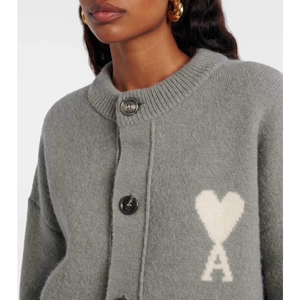 1h可退 香港直邮潮奢 Ami Paris 女士 Ami de Cœur 羊驼毛羊毛混 - 图2