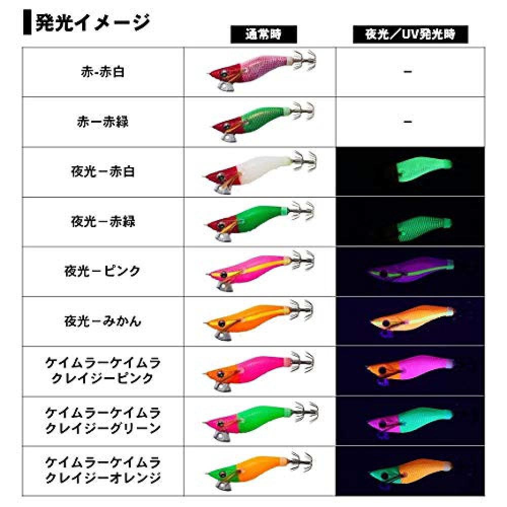 日本直邮Daiwa达亿瓦 翡翠 鱿鱼 金属滴管Egi类 2.5红红绿色诱饵 - 图2