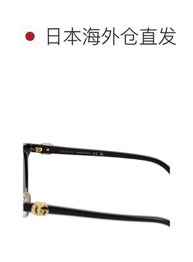 日本直邮GUCCI 太阳镜男式女式亚洲版型防紫外线太阳镜黑色 GG107