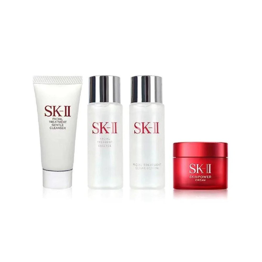 自营｜SK-II 护肤4件套 :1.洁面乳 20g 2.清莹露 30ml 3.神仙水 - 图0