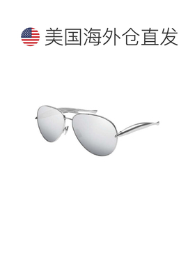 自营bottega venetaBV1305S 003银/灰银镜-银 美国奥莱直发太阳镜