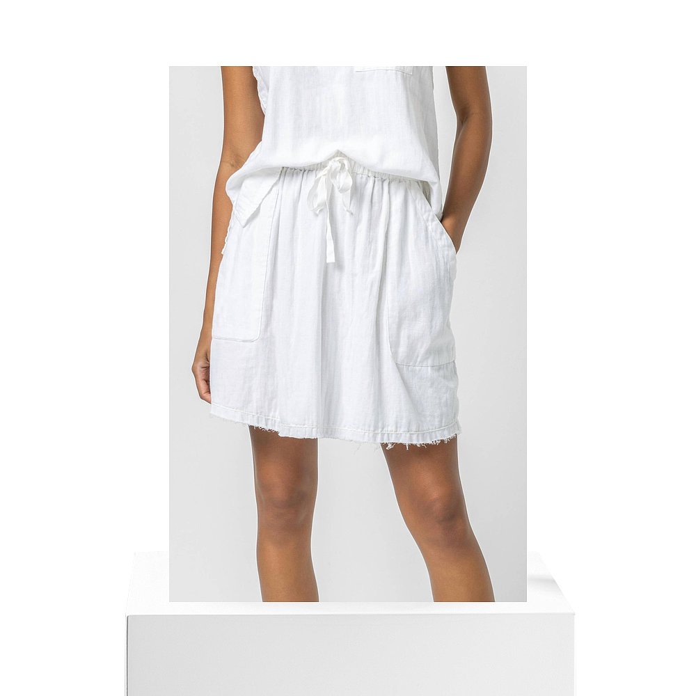 lilla pShort Skirt With Pockets In White- white【美国奥莱-图3