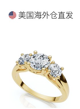 自营pompeii31Ct Three Stone Diamond Engagement Ring 14k Gold