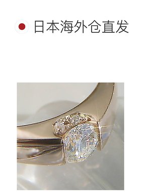 日本直邮(ber-ed-0019) 天然钻石戒指 0.3 克拉戒指 18k 玫瑰金周