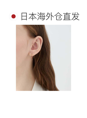 日本直邮4℃ 七月诞生石银质耳钉 粉金耳饰配饰