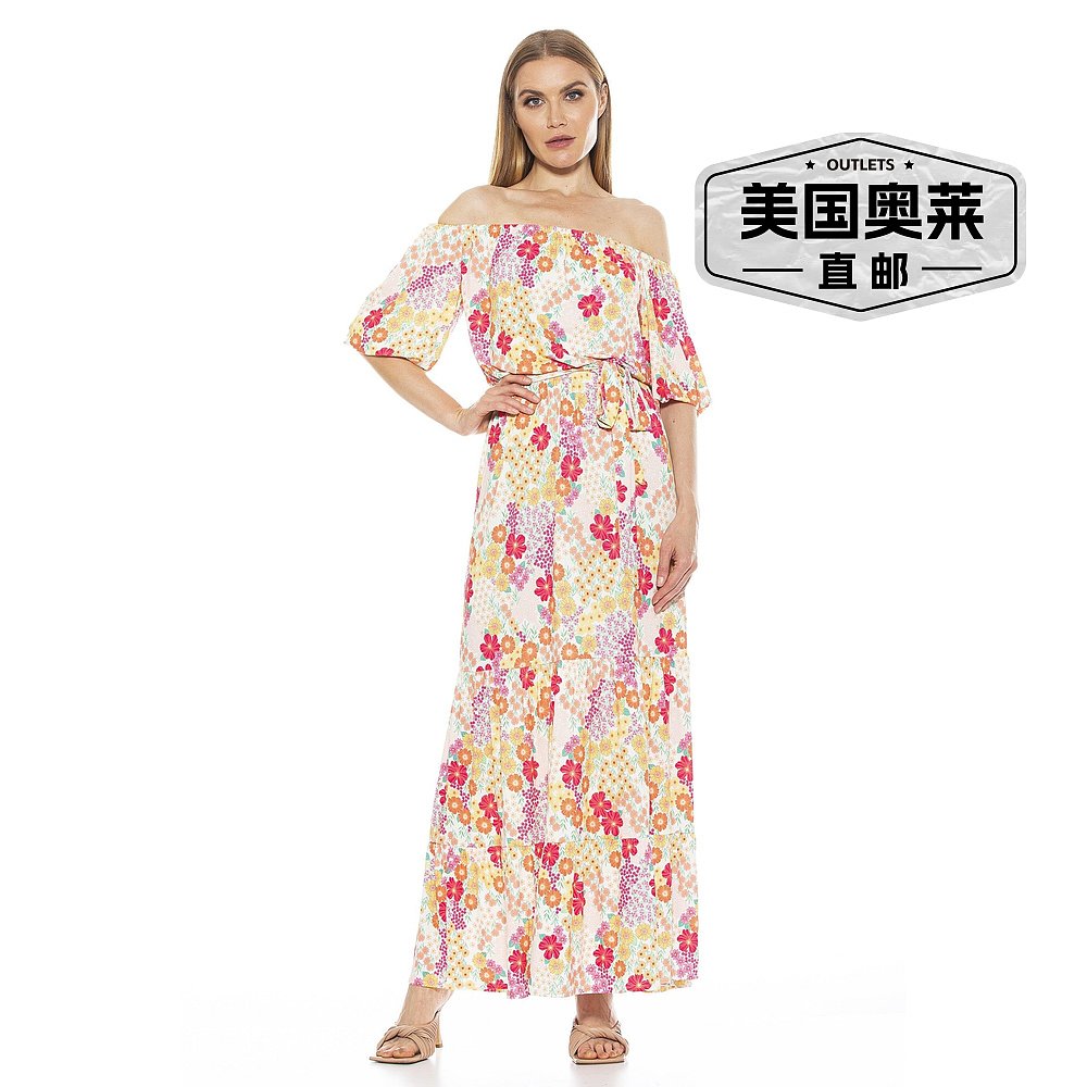 alexia admorHarlow Floral Maxi Dressfloral party【美国奥莱-图0