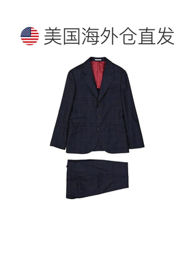 自营Brunello Cucinelli Wool Two-Piece Men's Suit - blue 美国