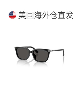 自营swarovski0Sk6064D Rectangular Black Acetate Sunglasses w
