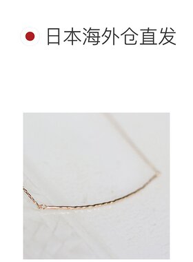 1h可退 日本直邮cui-cui K10YG 黄金线条曲线轻盈简约项链 可调节