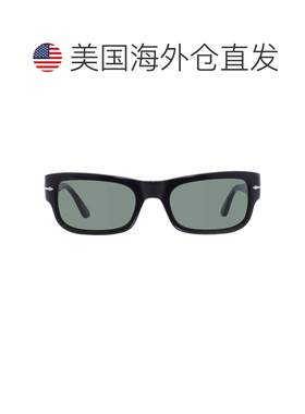 自营Persol Green Rectangular Unisex Sunglasses PO3326S 95/31