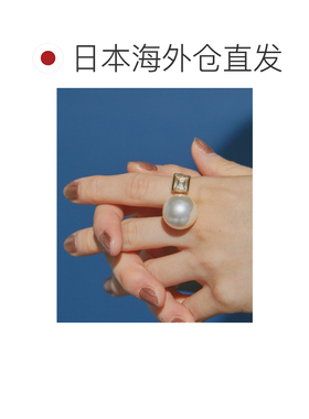 1h可退 日本直邮manana suerte 女装 双色设计 大球珍珠风戒指 个