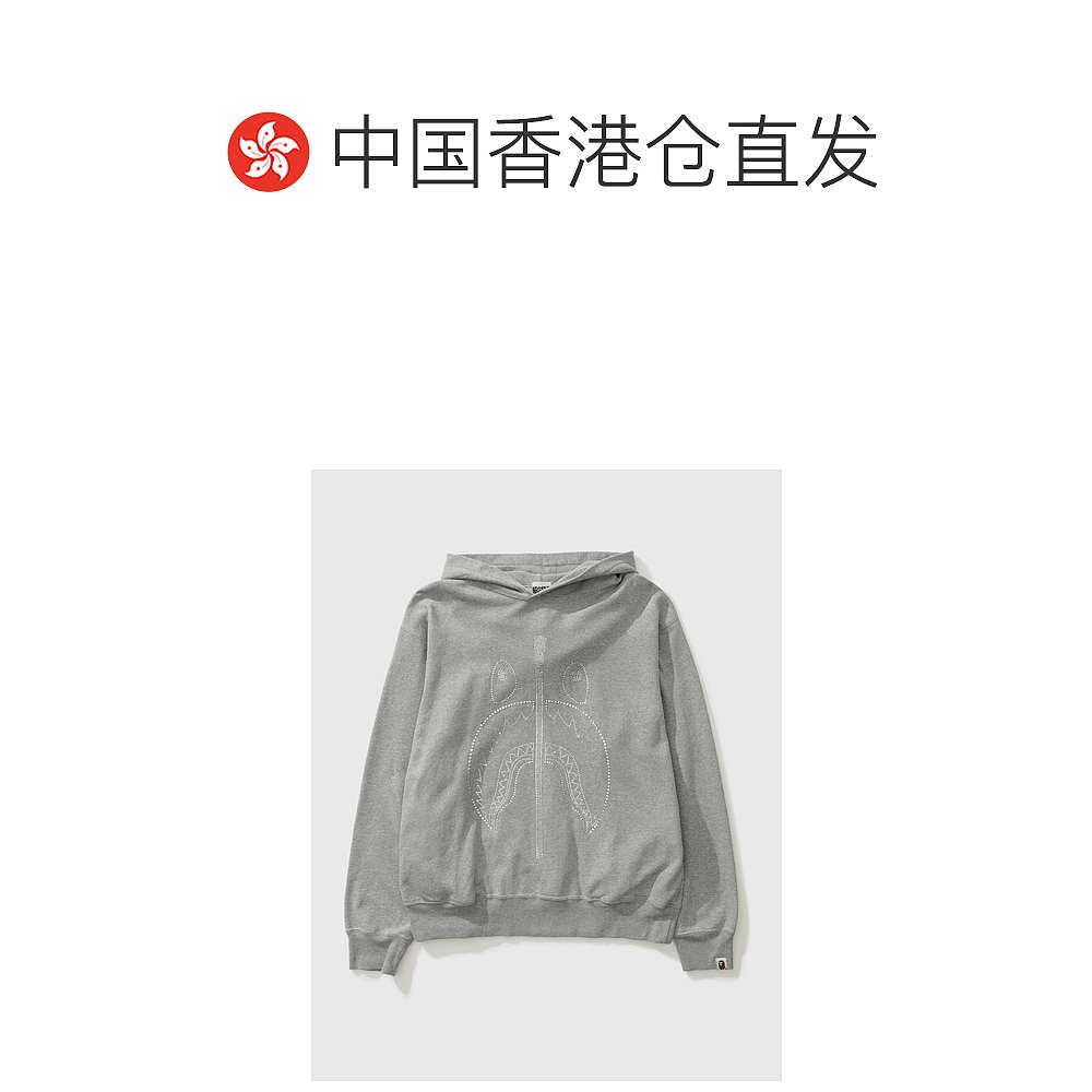 香港直邮潮奢 A Bathing Ape男士Bape Shark施华洛世奇连帽衫-图1