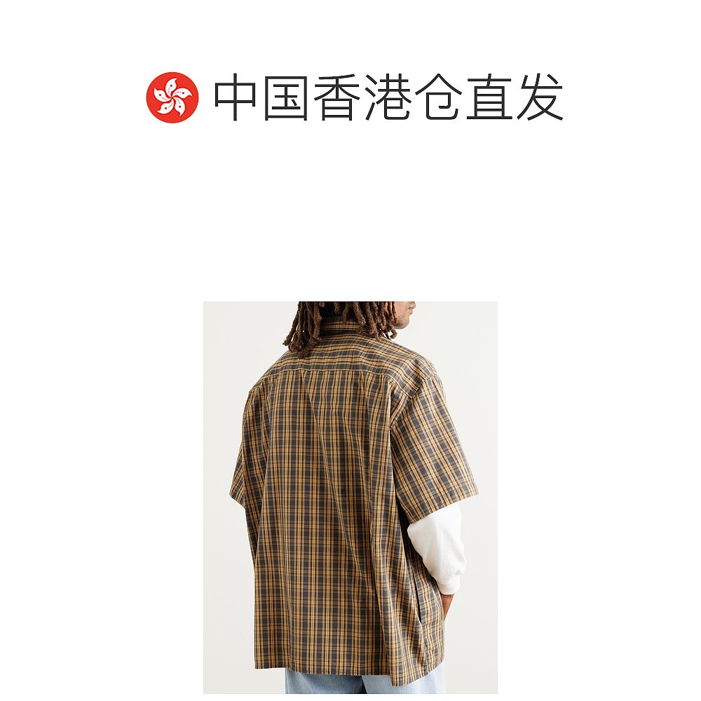 香港直邮潮奢 Acne Studios 艾克妮 男士Samir Camp-Collar 格纹 - 图1