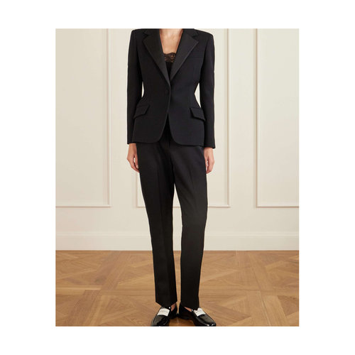 香港直邮GIVENCHY 女士正装裤 BW519N15CT001 SS2026 黑色 口袋休 - 图3
