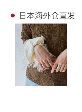 日本直邮高円COEN方形蕾丝缎面发圈 黑色
