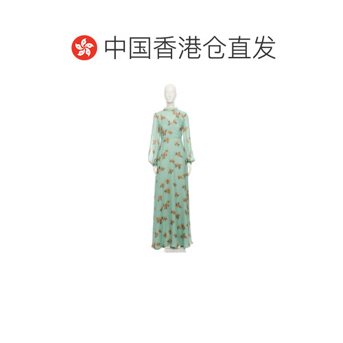 香港直邮VALENTINO 女士连衣裙 BVDP56AF30LP AW2026 花色 长袖连 - 图1