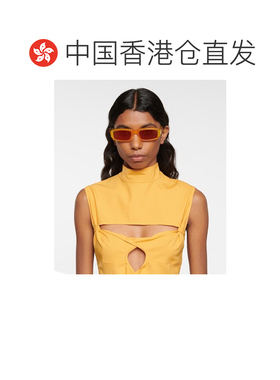 香港直邮Jacquemus 女士 Altù 矩形太阳眼镜 orange橙色 舒适时
