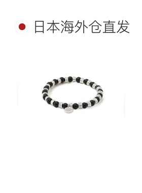 日本直邮Philippe Audibert ELVIRE 男士串珠手链 银色×黑色 橡